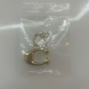Elegant Gold Coach Charm Authentic C Shape